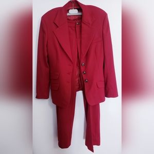 GF Gianfranco Ferre Blazer Red Suit Lapel Collar Jacket 30/44